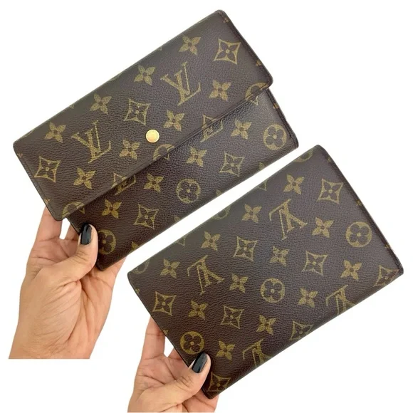Vintage LOUIS VUITTON Monogram Canvas Passport Trifold Wallet Brown Authentic - Picture 6 of 17